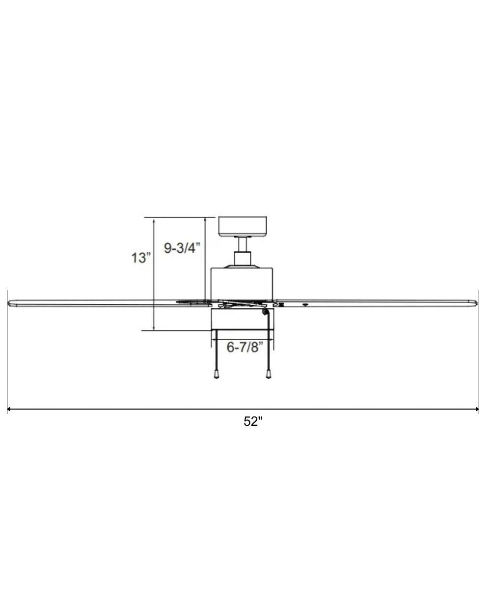 52" Aldea 4-Blade Ceiling Fan Oil Rubbed Bronze Motor Finish and Walnut Blade Finish with Integrated LED Light
