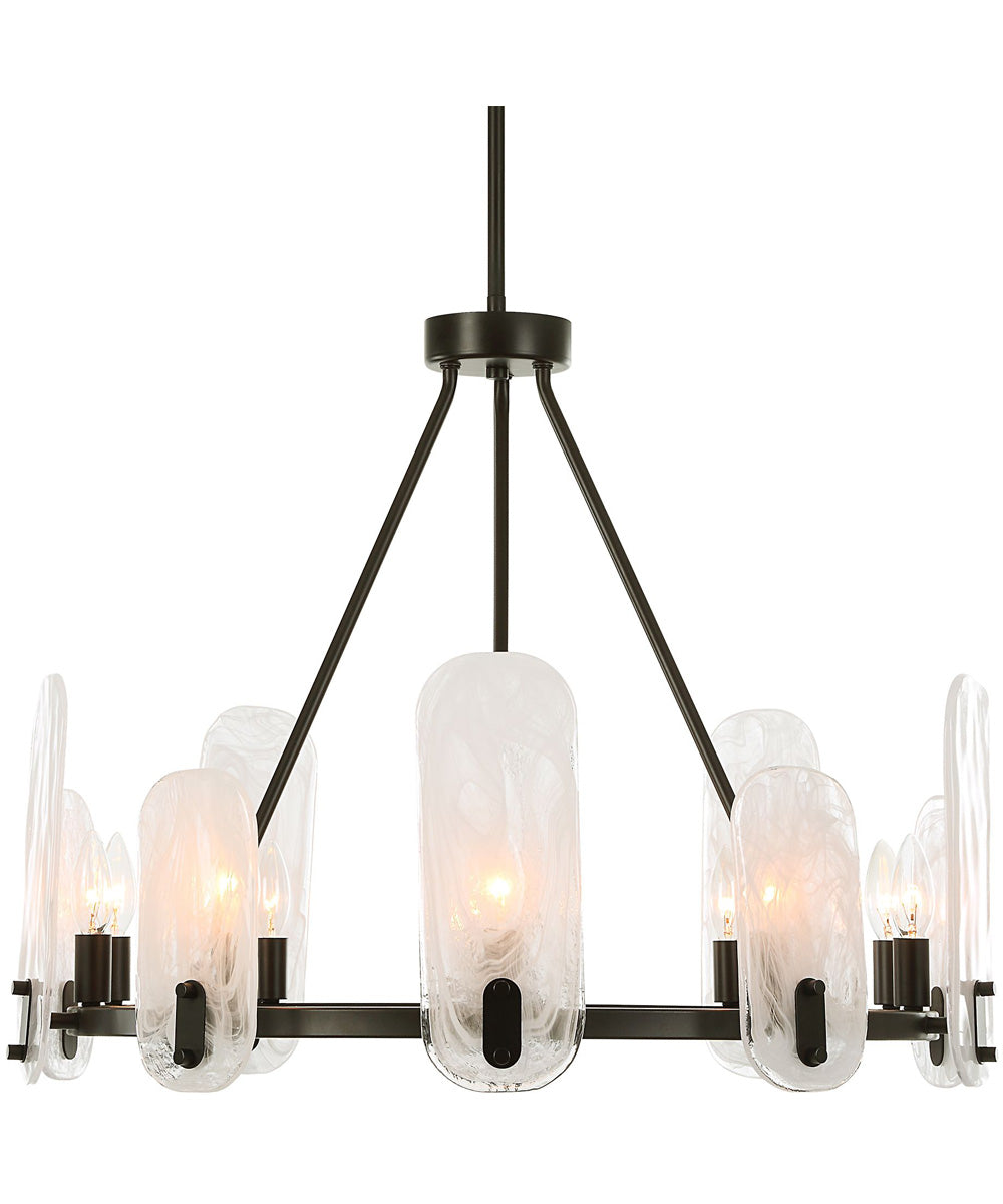 Ellipse 10 Light Dark Bronze Chandelier