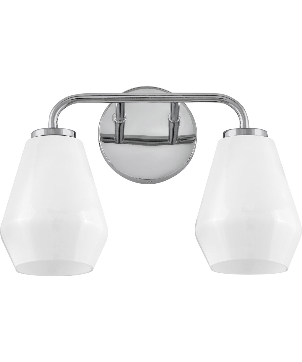 Gio 2-Light Small Two Light Vanity in Chrome