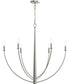 Jheni 6-Light Large Chandelier Brushed Nickel