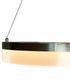 Edge-Lit 16"W 1-Light Round LED Ribbon Chandelier Light Fixture Brushed Nickel Finish