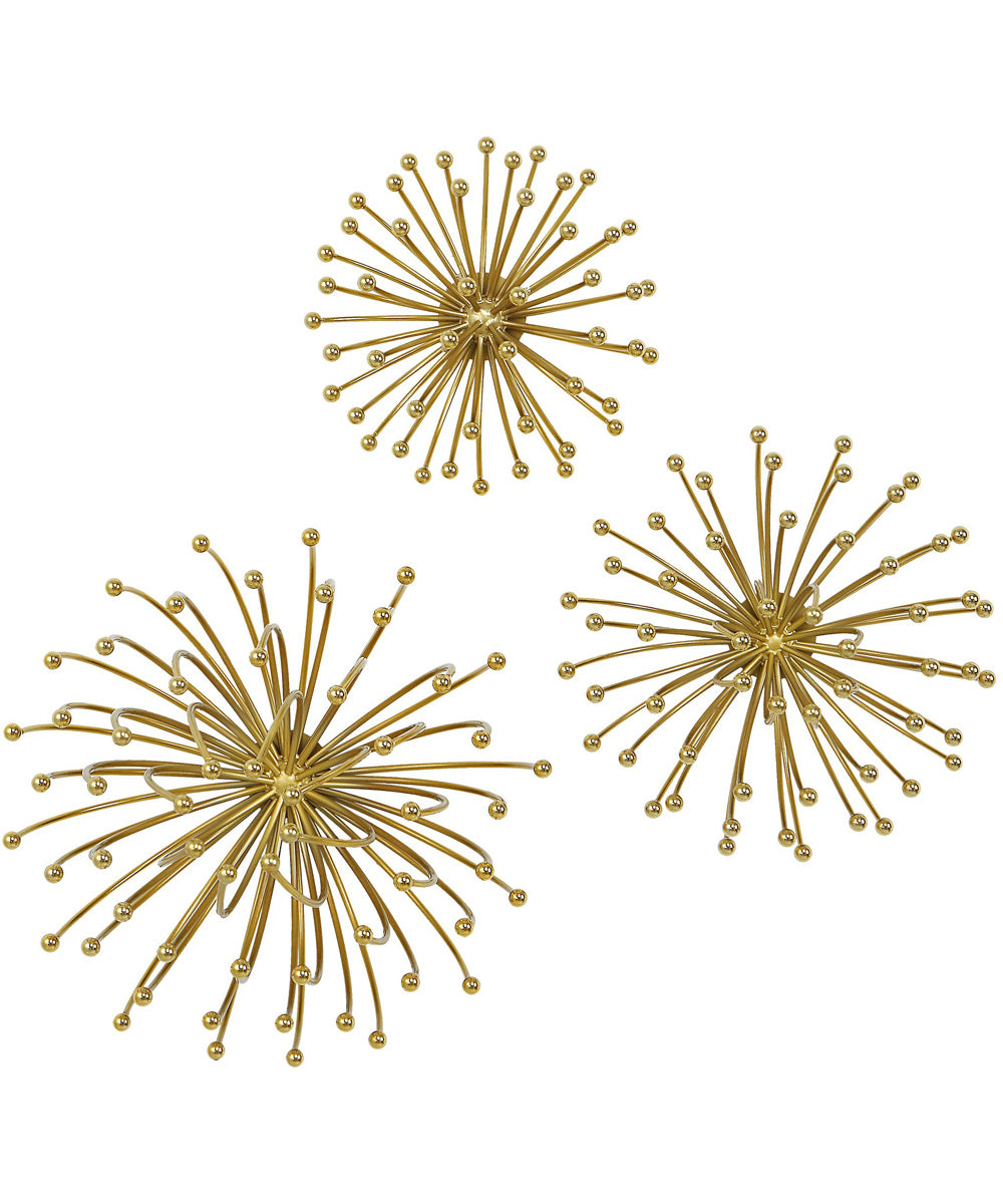 Aga Gold Metal Wall Decor, Set of 3