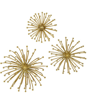 Aga Gold Metal Wall Decor, Set of 3