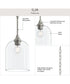 Ilia 1-Light Pendant with Clear Glass Shade Brushed Nickel