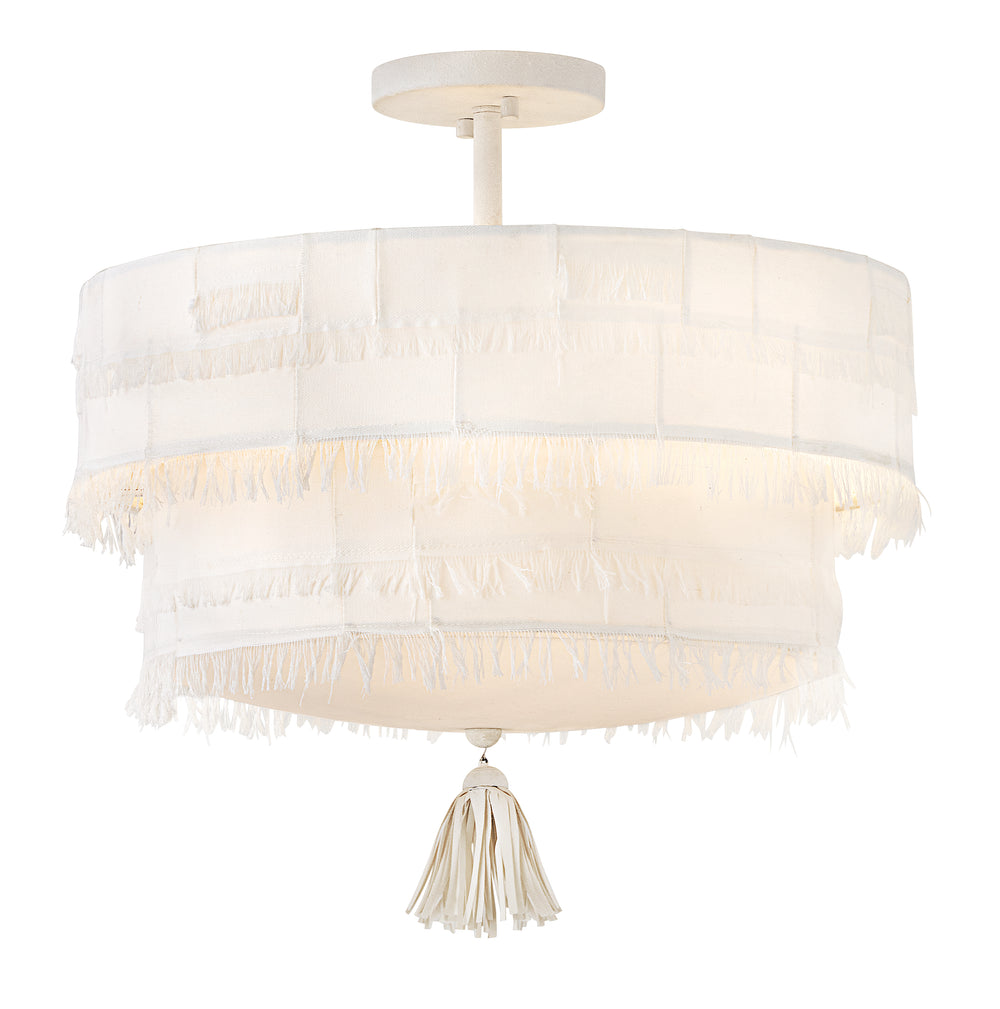 Baya 4-Light Medium Semi-Flush Mount in Textured Plaster