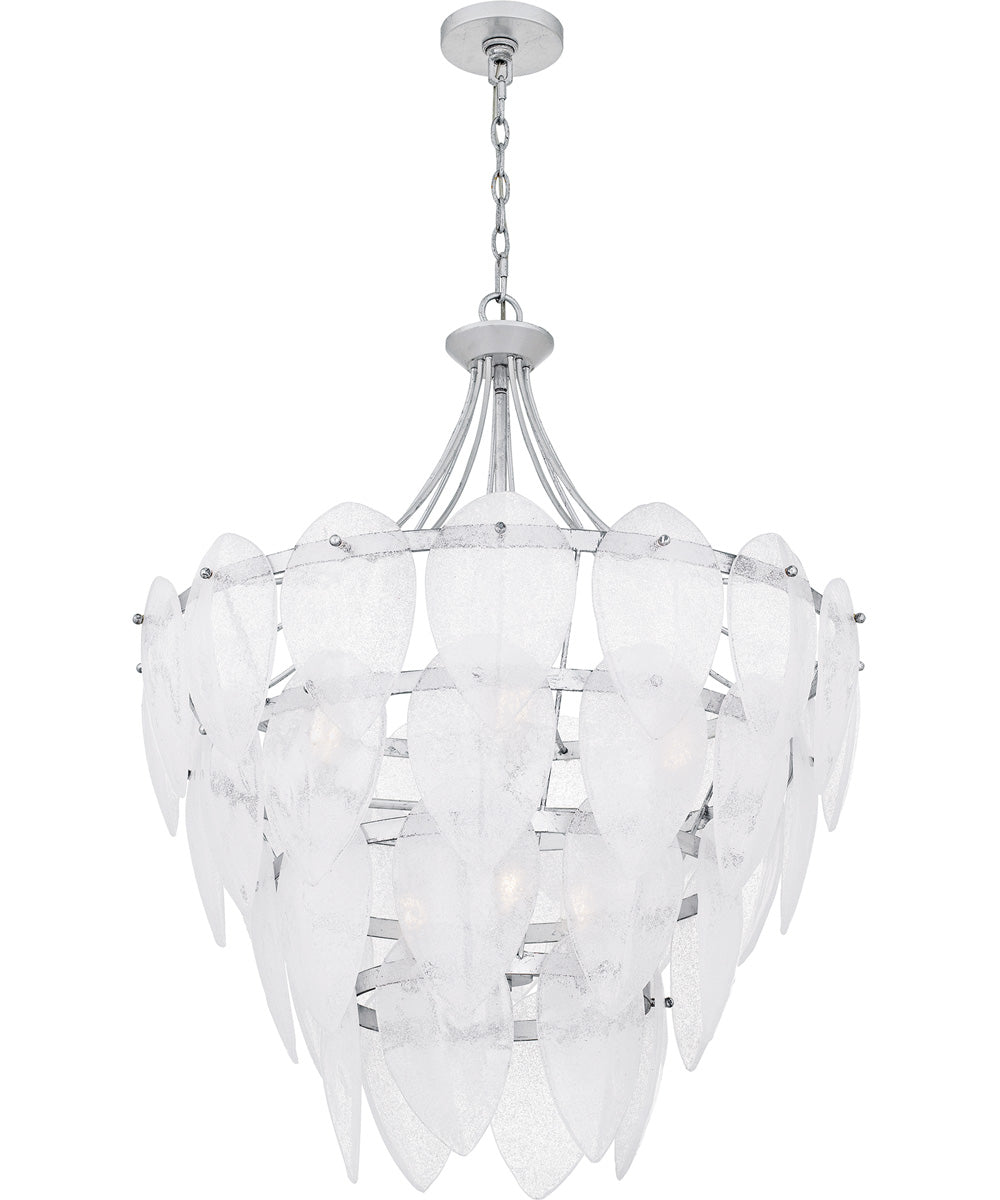 Quoizel Pendant Large 7-light Pendant Silver Leaf