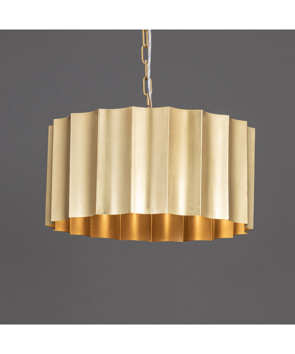 Allegra Large 1-Light Pendant Weathered Brass