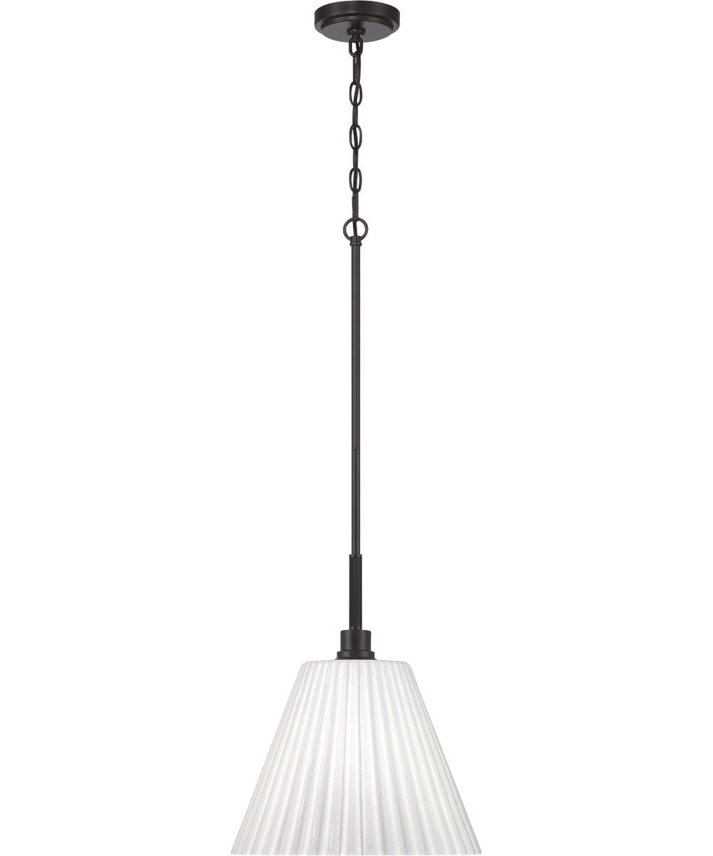 Pleated II 1-Light Lighting Flat Black