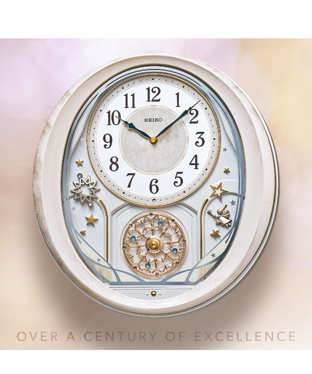 17"H Melodies in Motion Clock  18 Hi Fi Melodies Rotating Pendulum