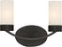 14"W Denver 2-Light Vanity & Wall Mahogany Bronze