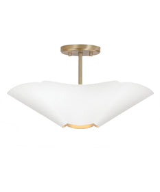 Maeve 4-Light Pendant Matte Brass and White