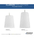 Clarion 1-Light Etched White Pendant P500430 Polished Nickel