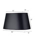 (8x12) (9x16) x 8 Black/Opaque Gold Tapered oval Hardback Lampshade
