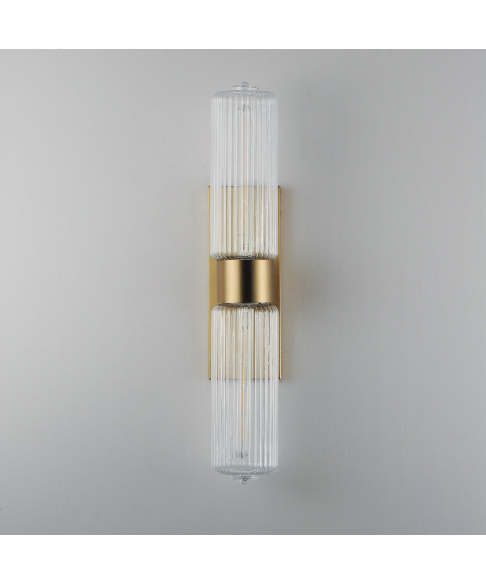 Kasbah 2-Light Wall Sconce Satin Brass