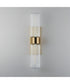 Kasbah 2-Light Wall Sconce Satin Brass