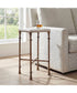 Penelope White Marble Accent Table
