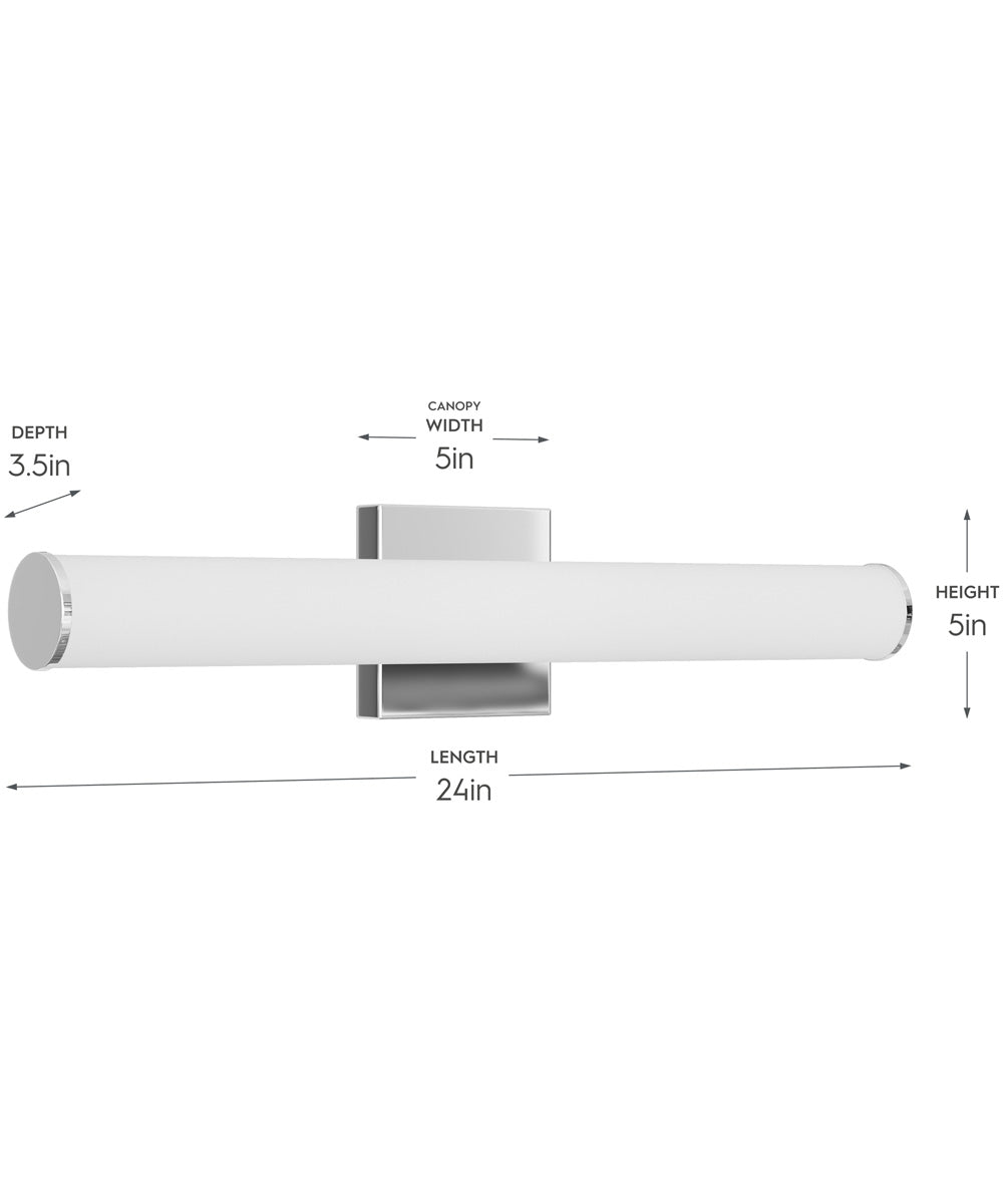Phase 6.2 24 in. 5CCT Integrated LED Linear Vanity Light Polished Chrome