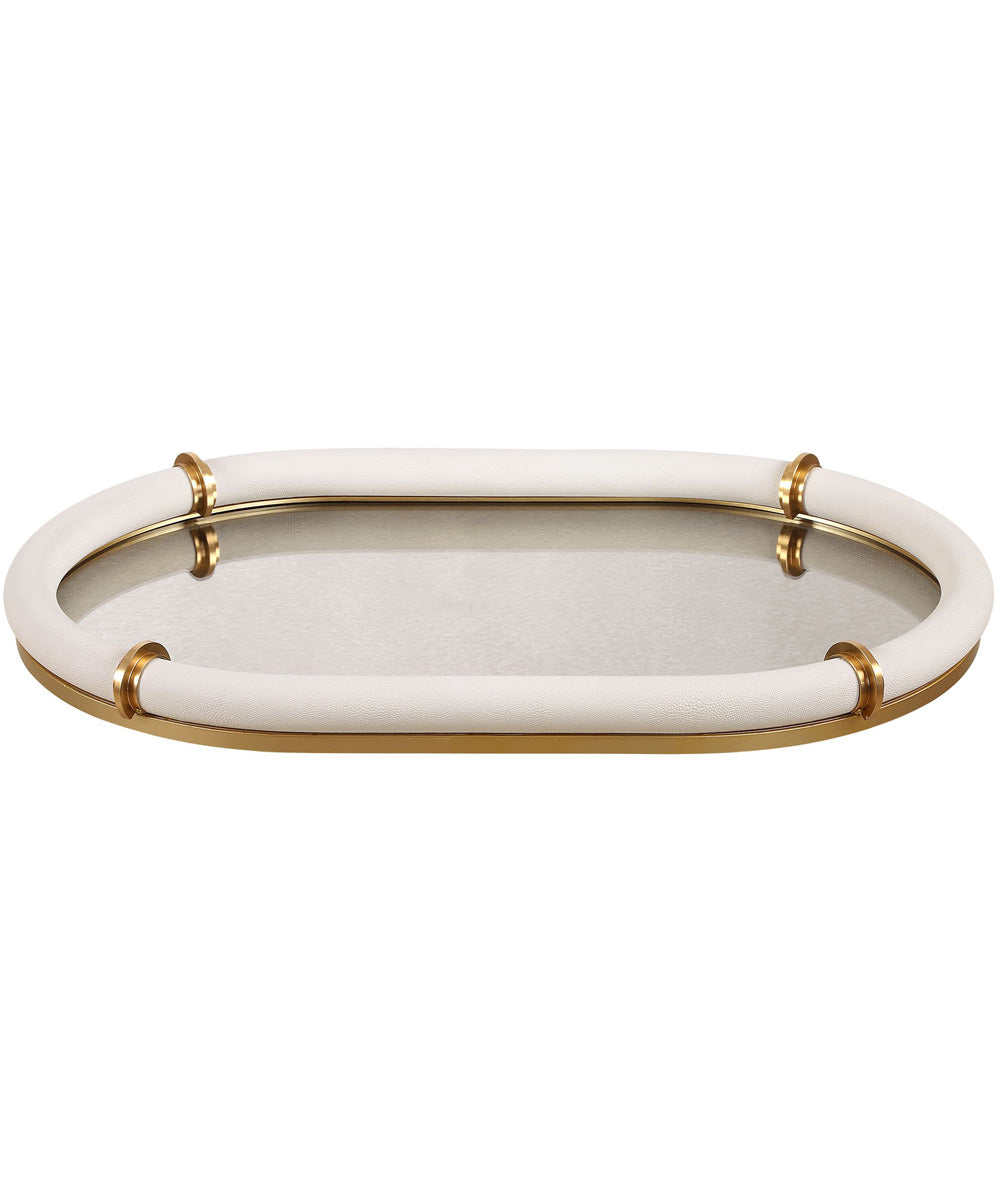 Cyprus Leather Oval Tray