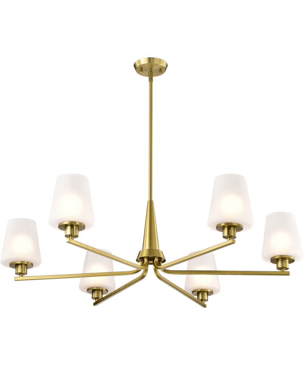 Lune 6-Light Chandelier Vintage Brass
