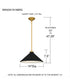 Bradbury 1-light Pendant Brushed Gold