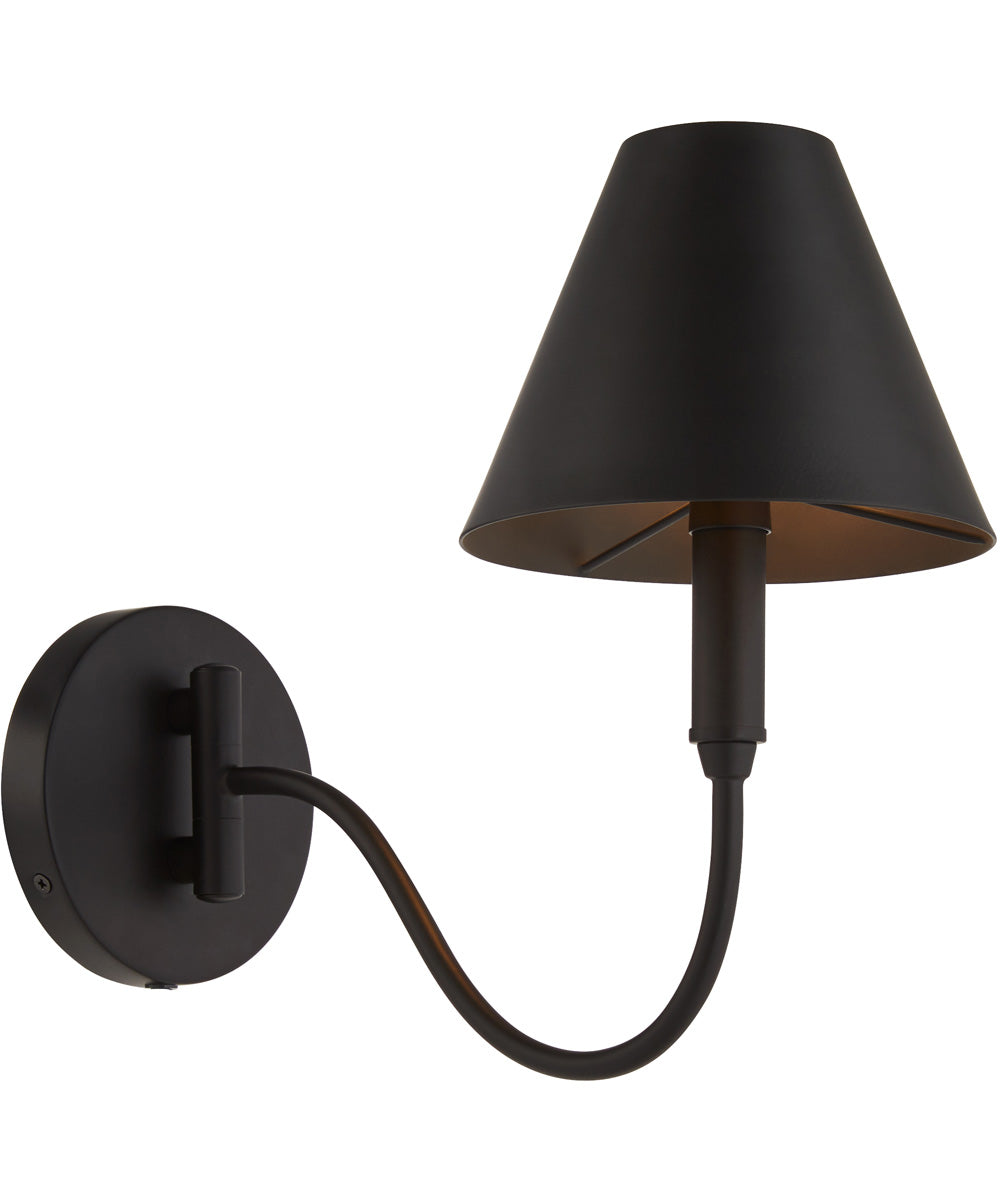 Waltz 1-light Wall Mount Light Fixture Matte Black