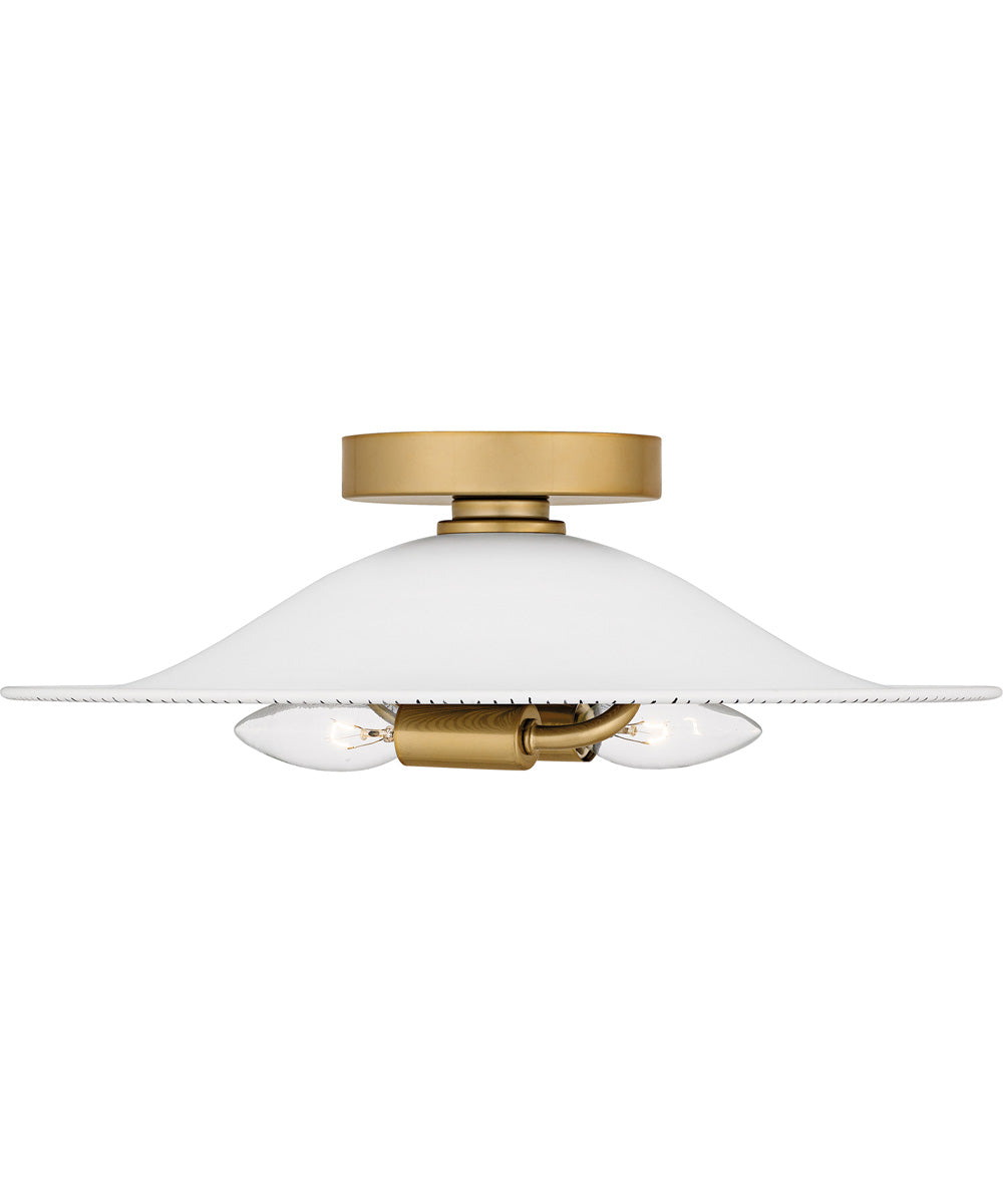 Quoizel Flush Mount Medium 2-light Flush Mount Light Gold