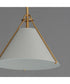 Lucas Single Pendant Light French Gray / Natural Aged Brass