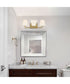 Palmyra 3 Light Vanity Brushed Gold