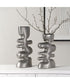 Free Flowing Nickel Vases Set of 2