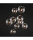 Global 9-Light LED Chandelier Black