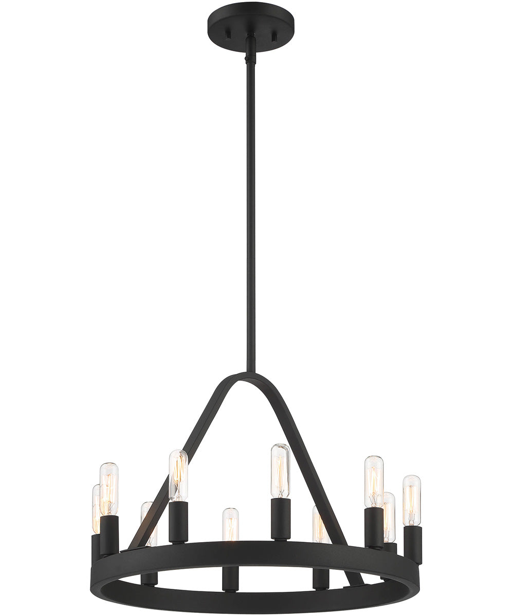 Carousel 10 Light Chandelier Black