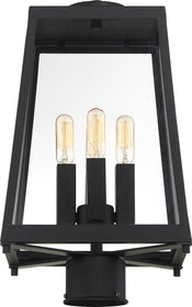 16"H Halifax 4-Light Outdoor Matte Black / Glass