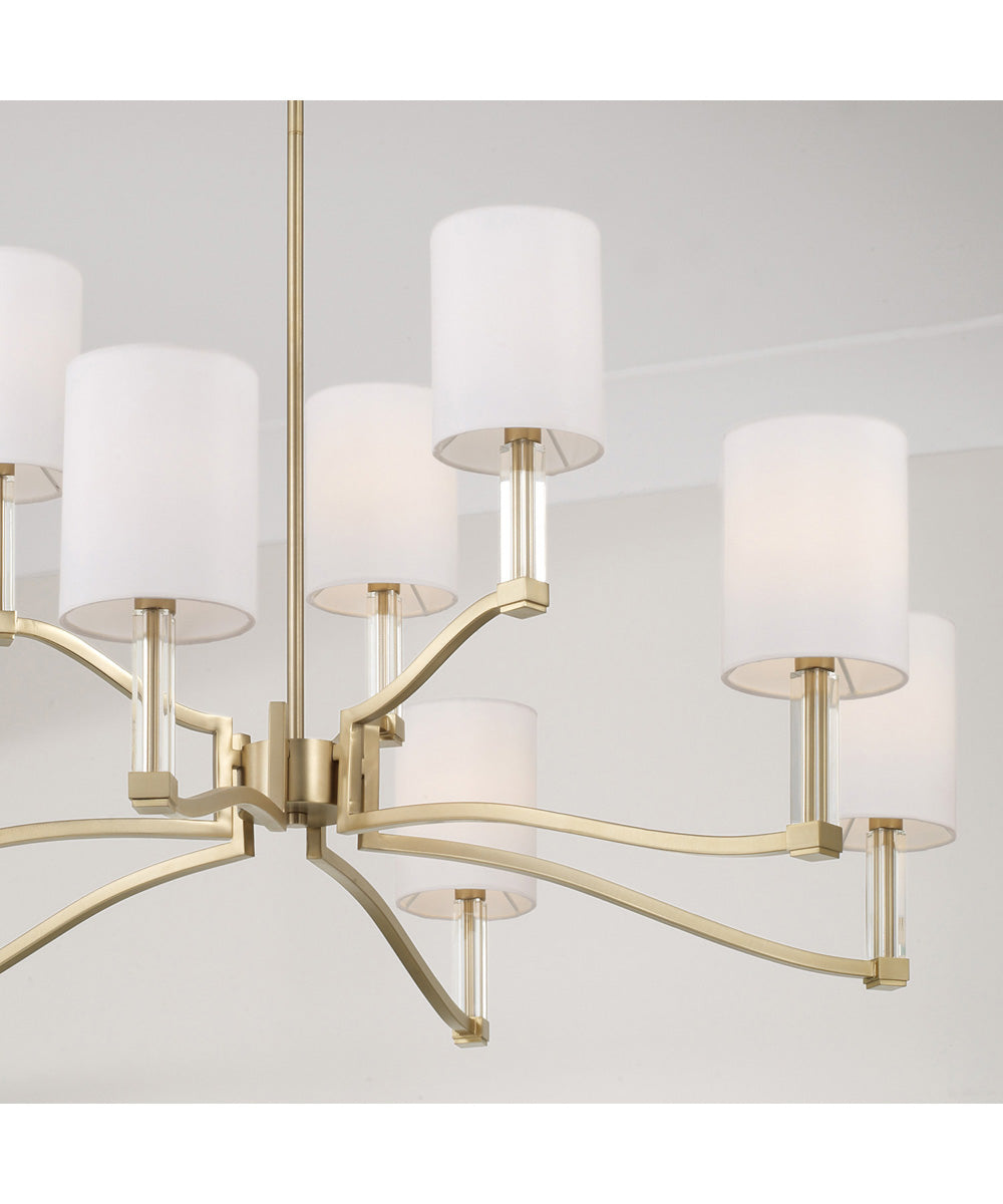 Ingrid 9-Light Chandelier Matte Brass