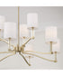 Ingrid 9-Light Chandelier Matte Brass