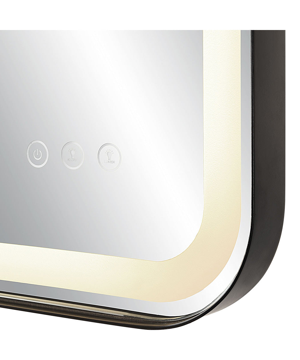 Crofton Lighted Black Vanity Mirror