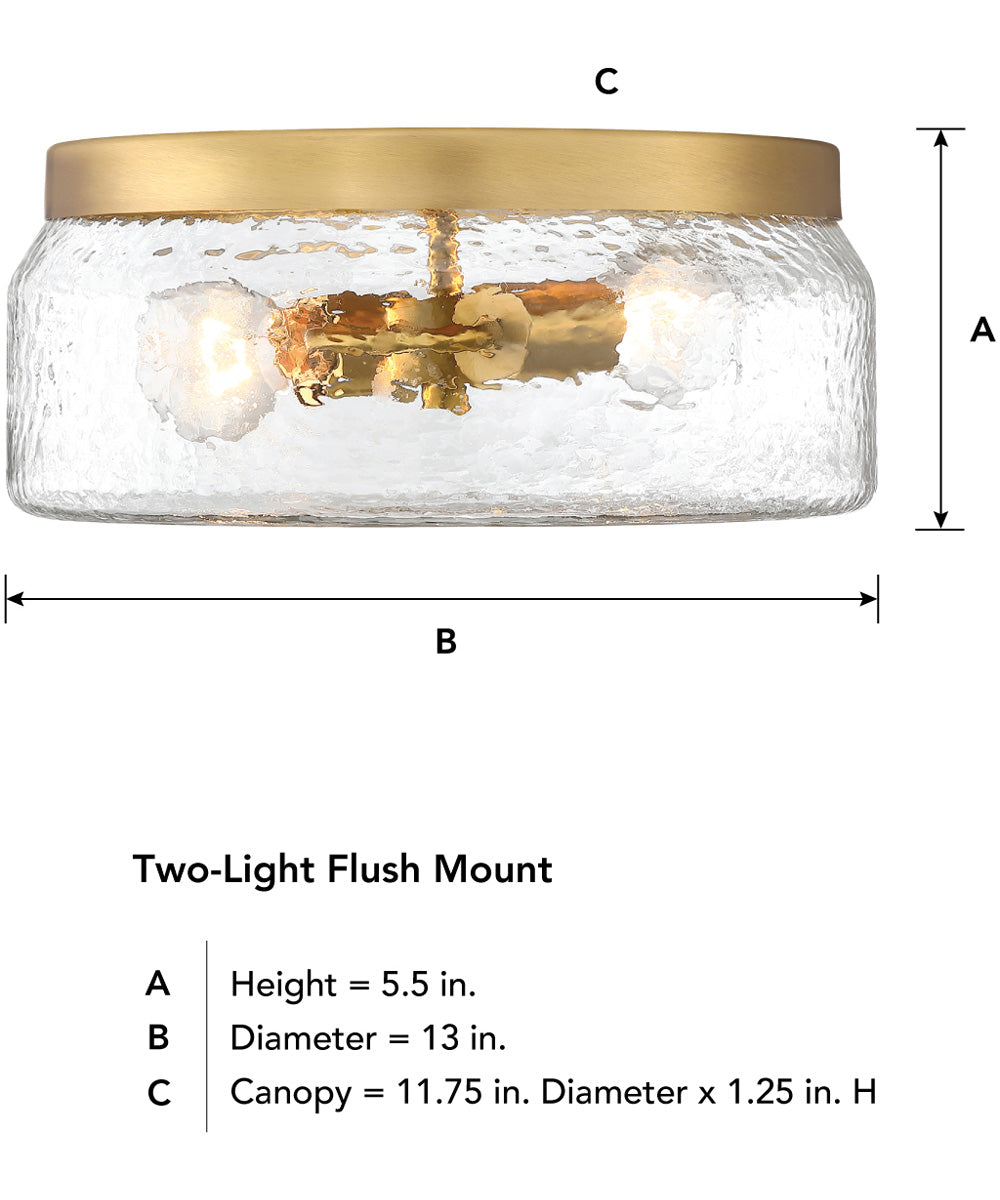 Rose Marie 2 Light Island Brushed Gold