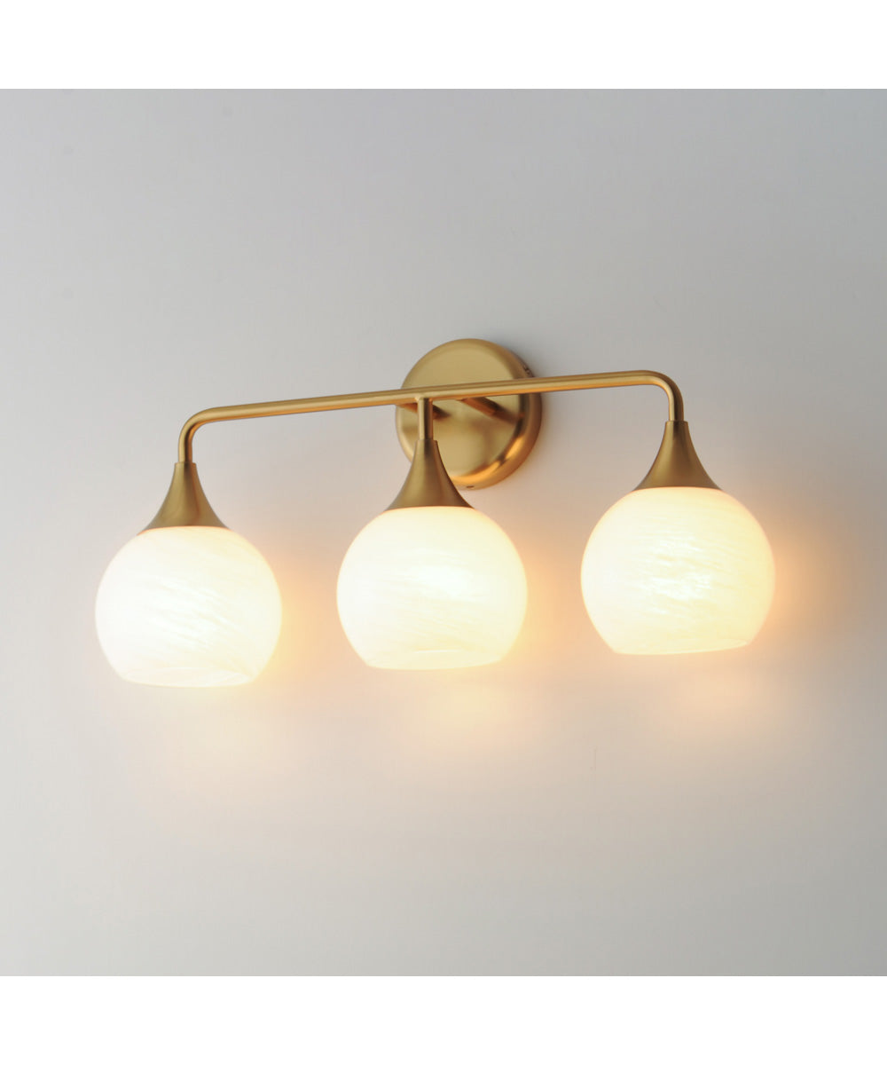 Neve 3-Light Bath Vanity Natural Aged Brass