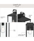 Cantley Large Outdoor Wall Lantern with Clear Glass Panels Matte Black
