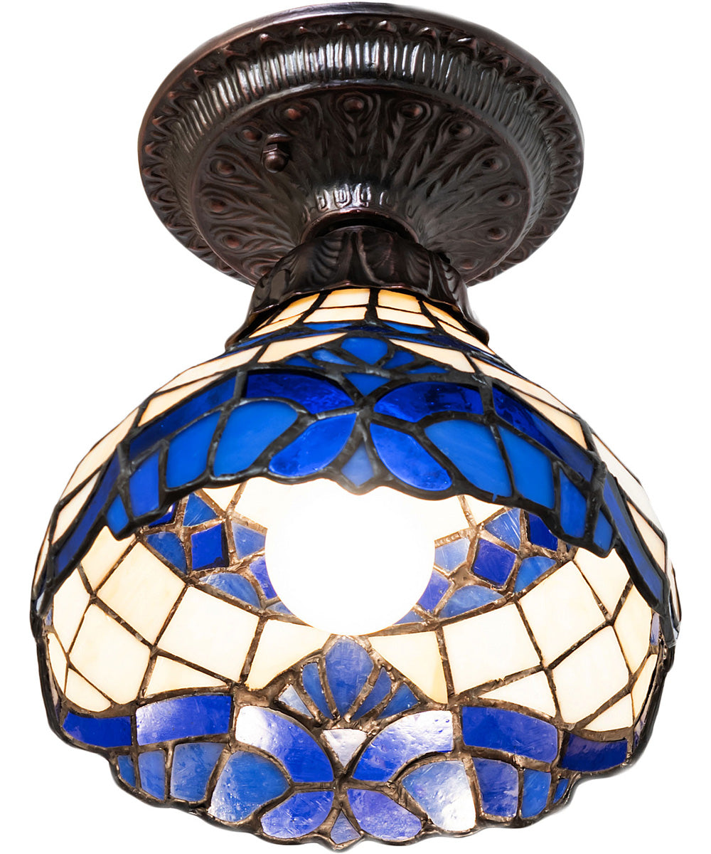 7" Wide Baroque Flushmount