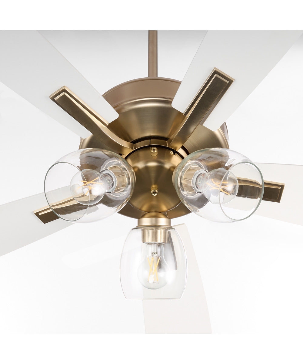 Ovation Ceiling Fan Aged Brass|Studio White