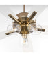 Ovation Ceiling Fan Aged Brass|Studio White