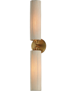 Aveline 2-Light Wall Sconce Natural Aged Brass