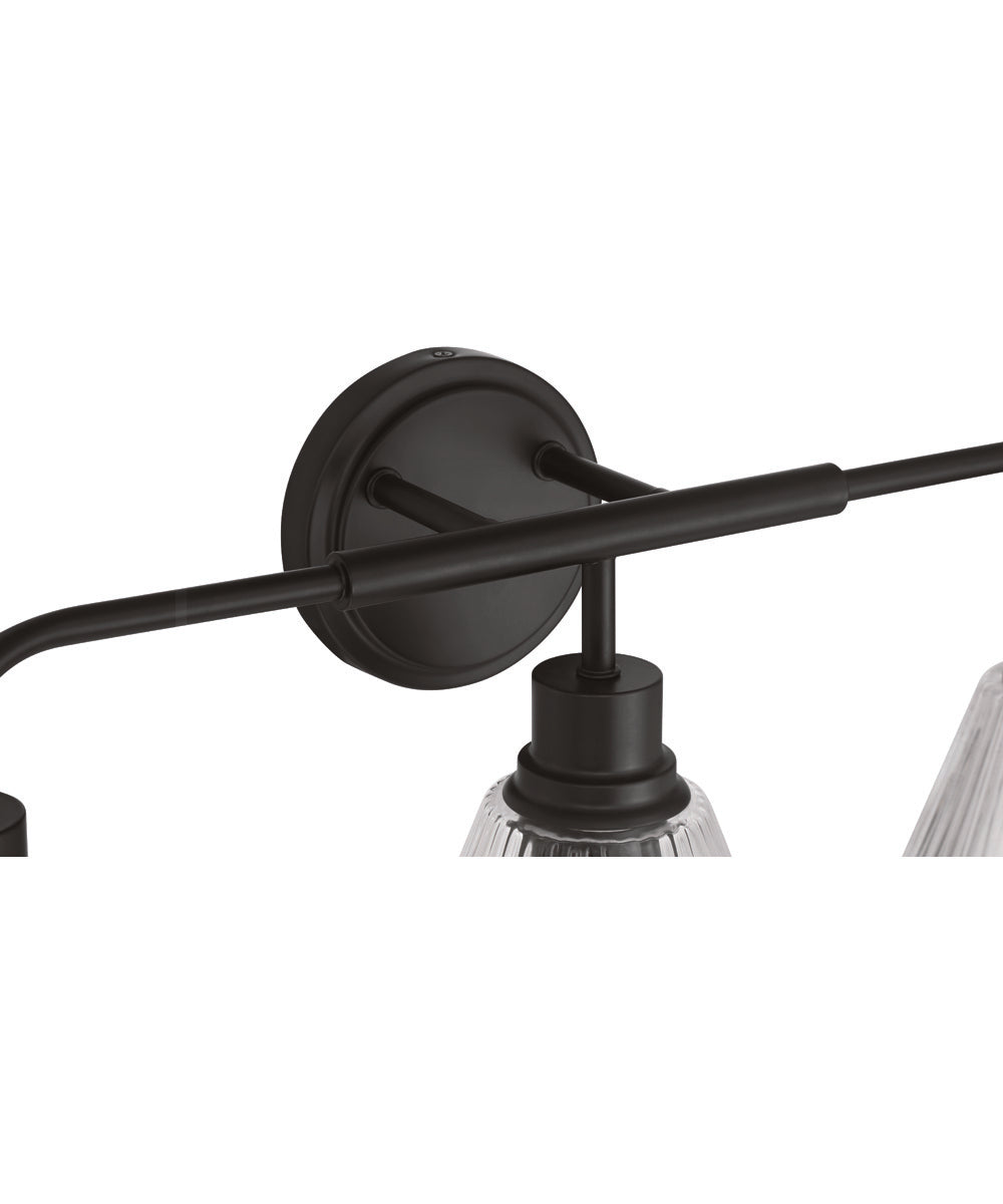 Pleated 3-Light Lighting Flat Black