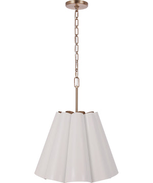 Poppie 3-Light Lighting White/Satin Brass
