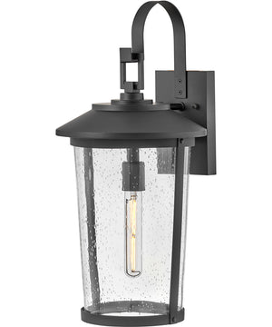 Banks 1-Light Large Wall Mount Lantern in Black