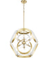 Domain 8-light Pendant Studio White|Aged Brass