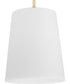 Clarion 1-Light Etched White Pendant P500429 Satin Brass