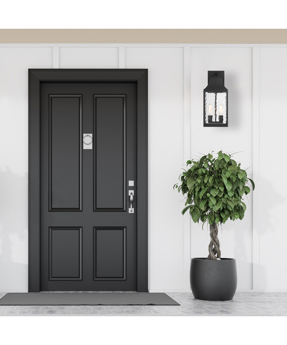 Blueberry Trail 2 Light Wall Lantern Black