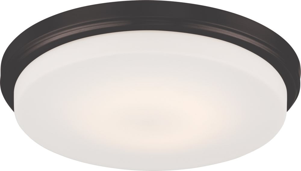 13"W Dale 1-Light LED Close-to-Ceiling Mahogany Bronze
