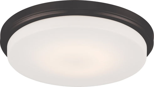 13"W Dale 1-Light LED Close-to-Ceiling Mahogany Bronze